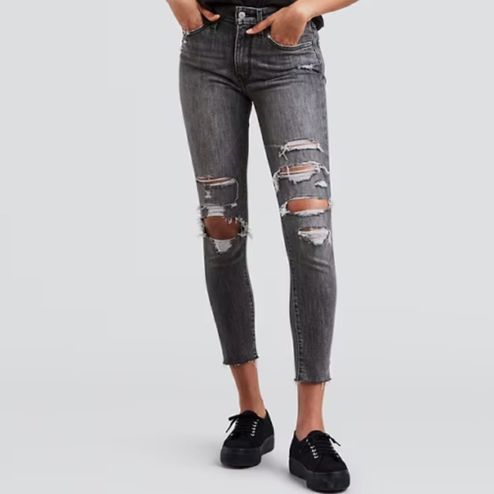 Levis | 721 high rise ripped skinny Jeans